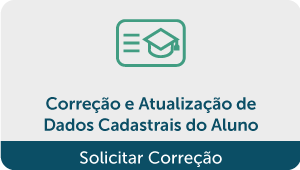 Correção e atualização de dados cadastrais do aluno, solicitar correção.